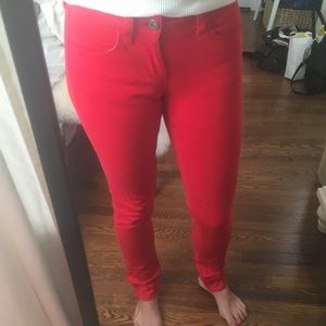 Like new red skinny jeans